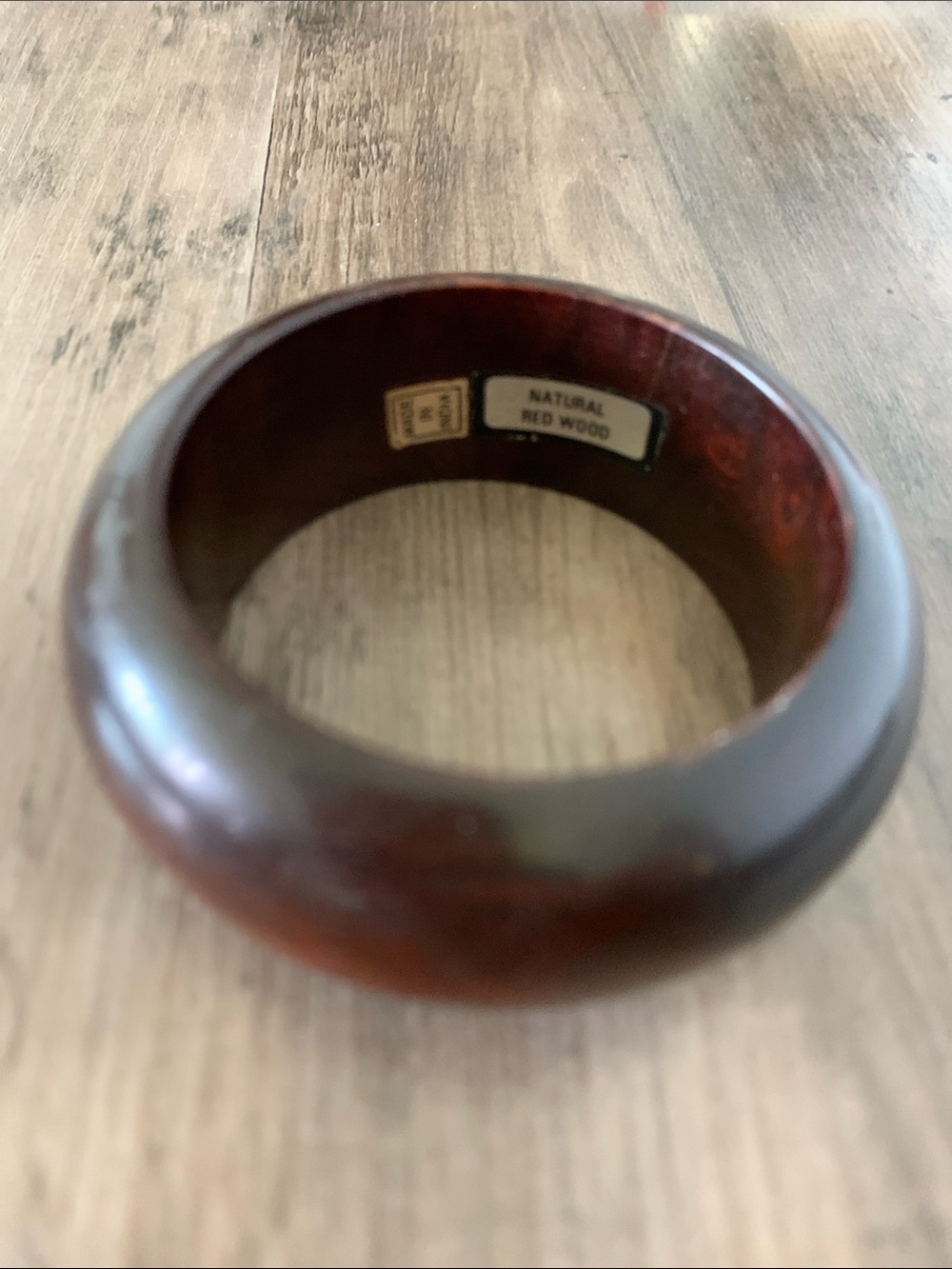 New Natural Red Wood Bangle Bracelet